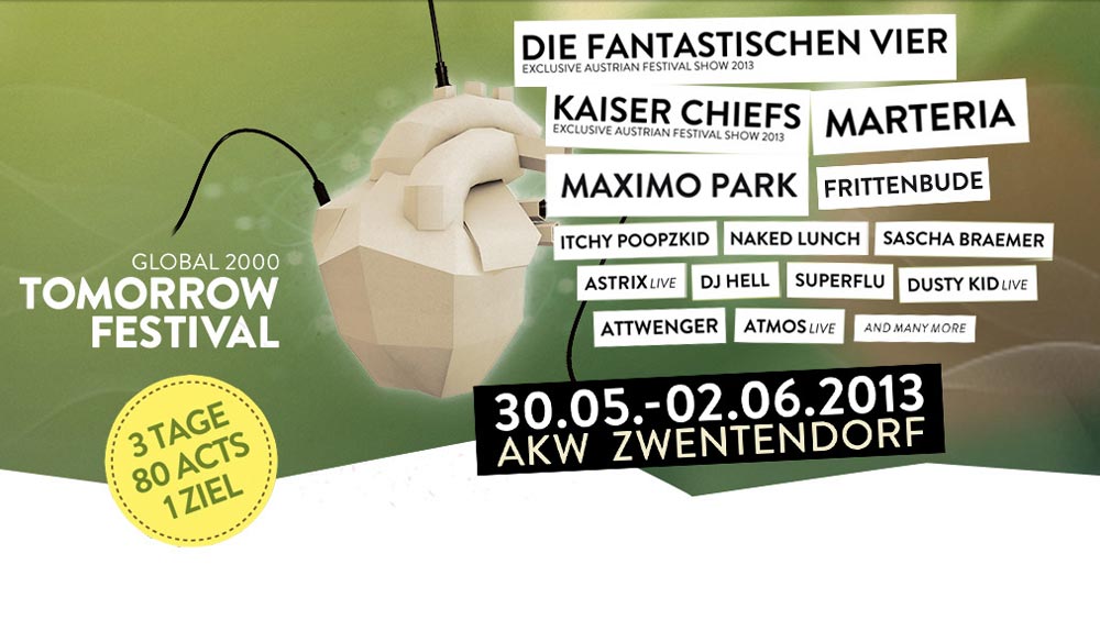 Tomorrow Festival 2013: Green-Event von Global 2000
